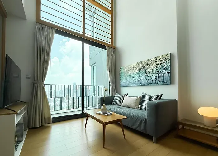 Apartment Expansive Loft 2br - Ultra Fast Wifi - Bts Thonglor Bangkok